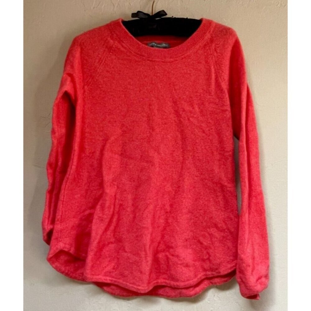 Kate & Mallory Womens Pullover Sweater XL Pure Cashmere Coral/Red Lightweight